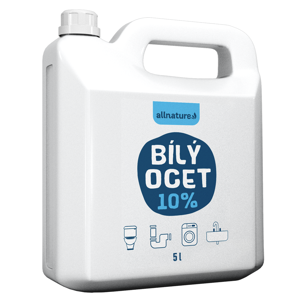 allnature-bily-ocet-10-5000-ml Allnature Bílý ocet 10% - 5 l - účinný pomocník pro čistou domácnost!