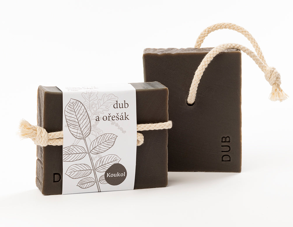dub Mýdlárna Koukol Tuhé mýdlo detoxikační - Dub a ořešák (80 g) - hojí a zklidňuje